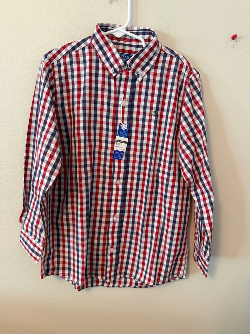 J.Bailey Red and Navy Buttom Down Shirt